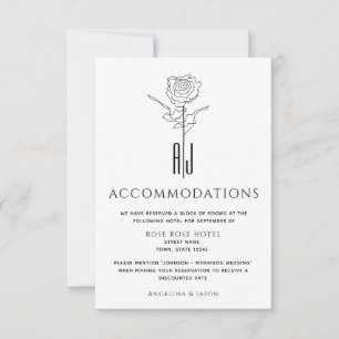 Simple Wedding Accommodation Enclosure Card