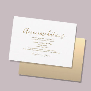 Simple Wedding Accommodations Enclosure Card