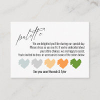 Simple Wedding Attire Colour Palette Suggestions