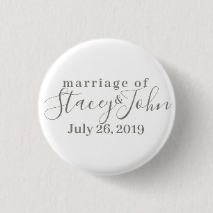 Simple Wedding Bridal Button
