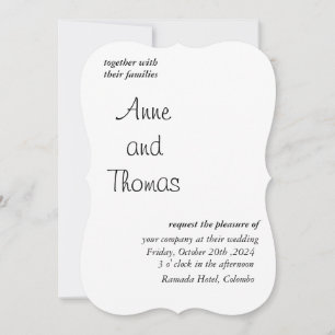 Simple wedding card