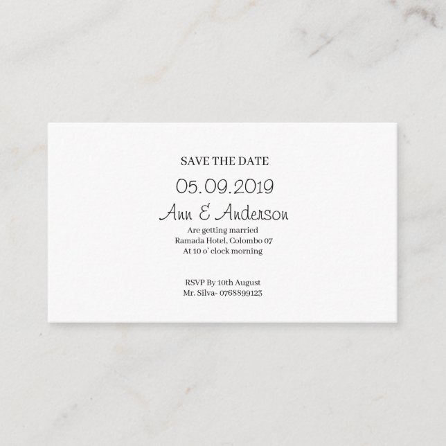 Simple Wedding card (Front)
