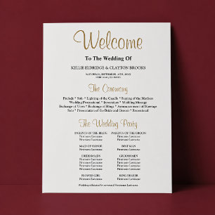 Simple Wedding Ceremony Program Sign
