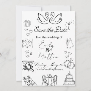 Simple wedding design invitation