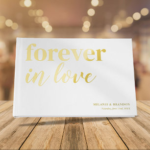 Simple Wedding Gold Foil Guest Book