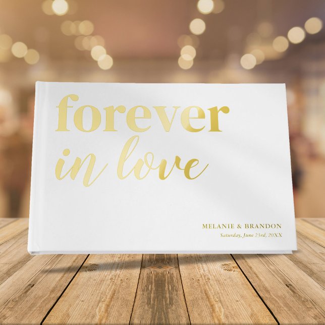 Simple Wedding Gold Foil Guest Book (Creator Uploaded)
