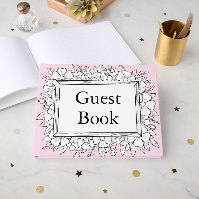 simple Wedding guestbook (Front Open)