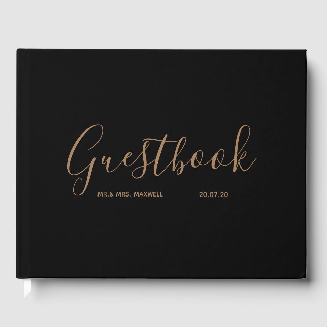 Simple Wedding Guestbook | Color Minimal Elegant (Front)