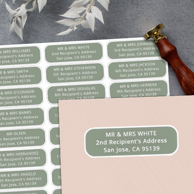 Simple wedding guests address 27 recipients labels (Creator Uploaded)