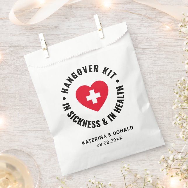 Simple Wedding Hangover Recovery Kit  Favour Bag (Clipped)