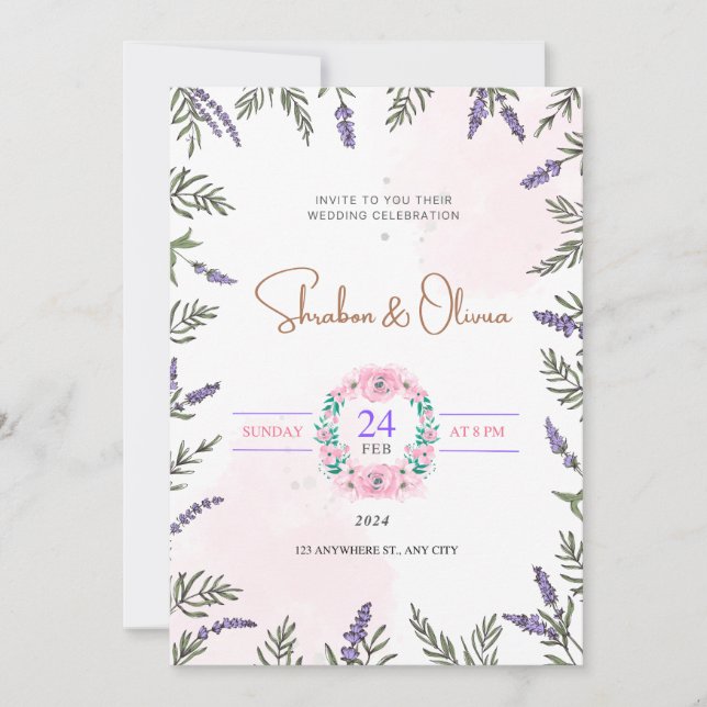 Simple Wedding Invitation (Front)