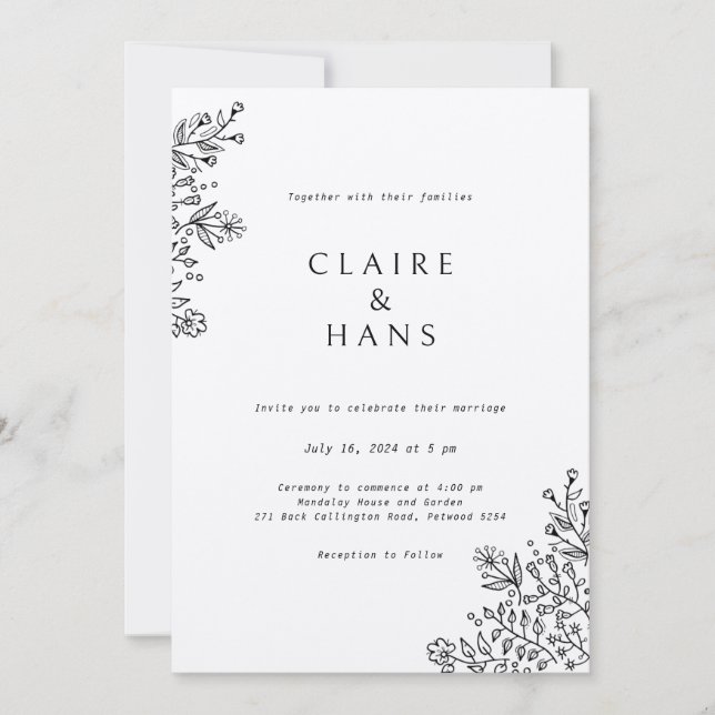 Simple Wedding Invitation (Front)