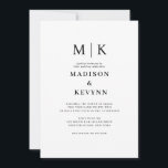 Simple Wedding Invitation<br><div class="desc">This stylish & elegant Wedding invitation features gorgeous hand-painted watercolor wildflowers arranged as a lovely bouquet and elegant calligraphy script that's perfect for spring,  summer, </div>