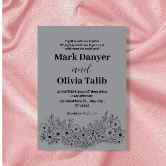 Simple wedding Invitation 