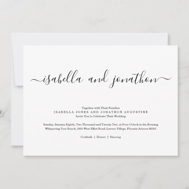 Simple Wedding Invitation (Front)