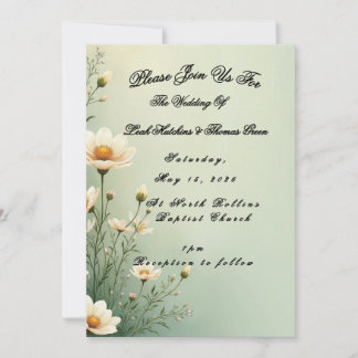 Simple wedding invitation