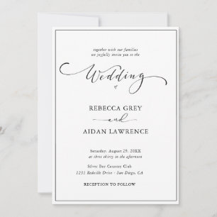 Simple Wedding Invitation Black and White Photos