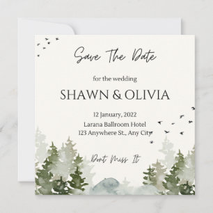 Simple wedding invitation Card Save The Date