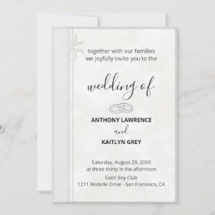 Simple Wedding Invitation – Customizable Modern 
