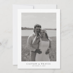 Simple Wedding Invitation QR Code on Back