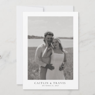 Simple Wedding Invitation QR Code on Back