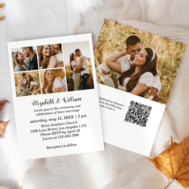 Simple Wedding Invitation With QR Code (Creator Uploaded)