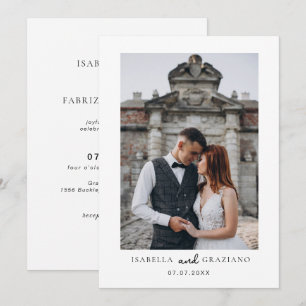 Simple Wedding Invite Modern Minimalist