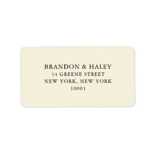 Simple Wedding Label