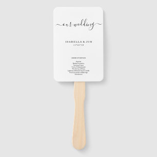Simple Wedding Mass / Ceremony Program Fan