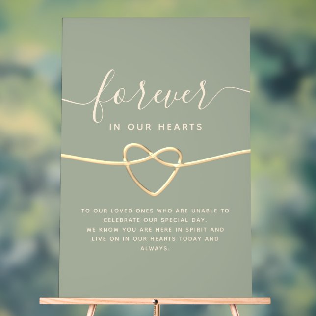 Simple Wedding Memorial Acrylic Sign (Neutral)