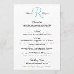 Simple Wedding Menu Version #3