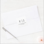 Simple Wedding Monogram Couple Initials Square Sticker<br><div class="desc">Simple Wedding Monogram Couple Initials Square Sticker. Personalised stickers for couples. Editable template. Simple and modern. Minimalist. Check out the rest of the collection for other designs and matching stationery.</div>