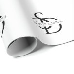 Simple Wedding Monogram Personalised With Name Wrapping Paper<br><div class="desc">Elevate your gift-giving with our "Simple Wedding Monogram Personalised With Name Wrapping Paper, " a perfect blend of modern design and personalised elegance. Whether you’re attending a wedding, engagement party, or looking for the ideal Christmas gift wrap, this custom monogram wrapping paper ensures your presents are as thoughtful as they...</div>