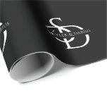 Simple Wedding Monogram Personalised With Name Wrapping Paper<br><div class="desc">Wrap your wedding or engagement gifts in timeless elegance with our Simple Wedding Monogram Personalised With Name Wrapping Paper. This custom gift wrap is the perfect way to add a personal touch to any present, making it ideal for couples celebrating their love. Featuring a modern monogram design, this wrapping paper...</div>