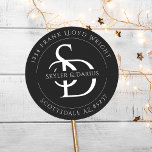 Simple Wedding Monogram Return Address Classic Round Sticker<br><div class="desc">The Simple Wedding Monogram Return Address Classic Round Sticker adds an elegant touch to your wedding stationery, making it a perfect gift for couples who appreciate timeless style. Ideal for sealing wedding invitations, these personalised stickers feature a chic monogram design that can be customised with the couple's initials and name....</div>