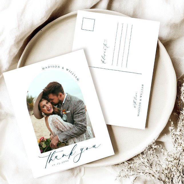 Simple Wedding Photo Thank You Postcard (Creator Uploaded)