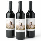 Simple Wedding Photo Wine Label