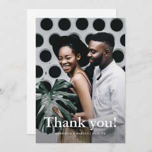 Simple Wedding Photo with Thank you Message