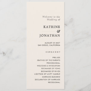 Simple Wedding Program Programme