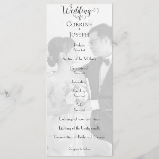 Simple Wedding Program With Photo Programme