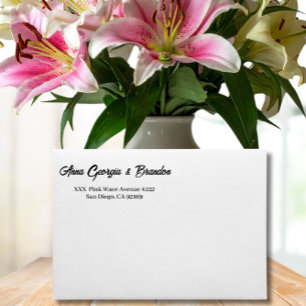 Simple Wedding Return Address Self Inking Stamp