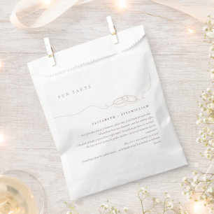 Simple Wedding Rings Blush Pink Wedding Fun Fact Favour Bags