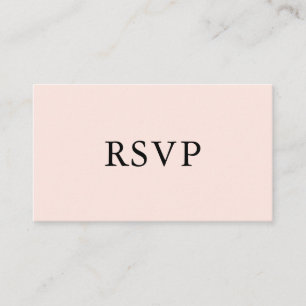 Simple Wedding RSVP Blush Pink Enclosure Card