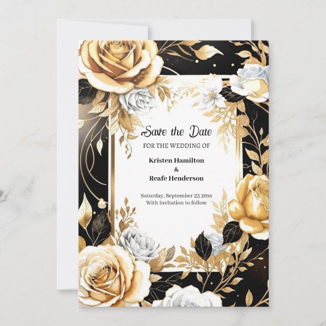 Simple Wedding Save The Date Card (Front)