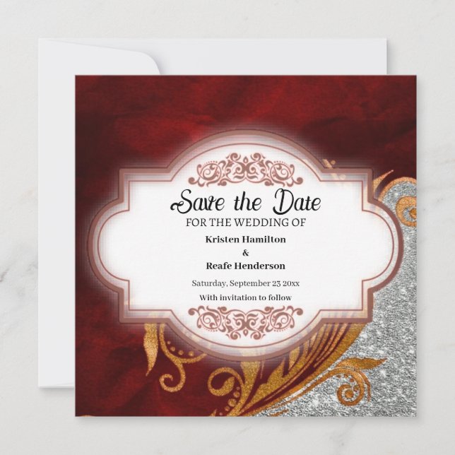 Simple Wedding Save The Date Card (Front)