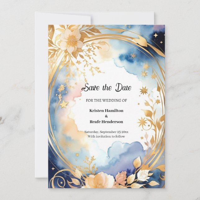 Simple Wedding Save The Date Card (Front)