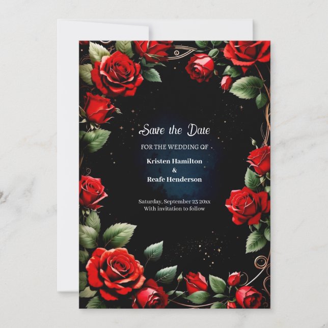 Simple Wedding Save The Date Card (Front)