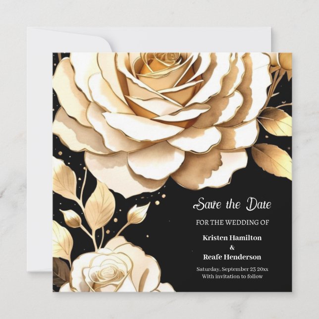 Simple Wedding Save The Date Card (Front)