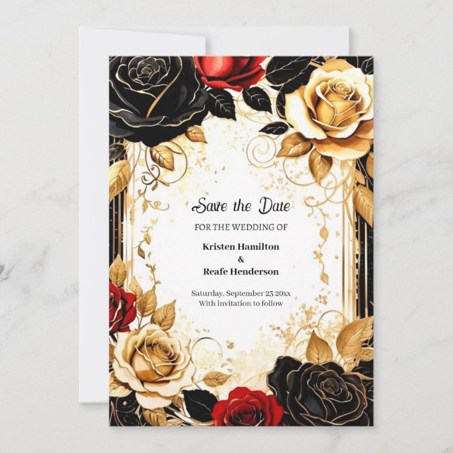 Simple Wedding Save The Date Card (Front)