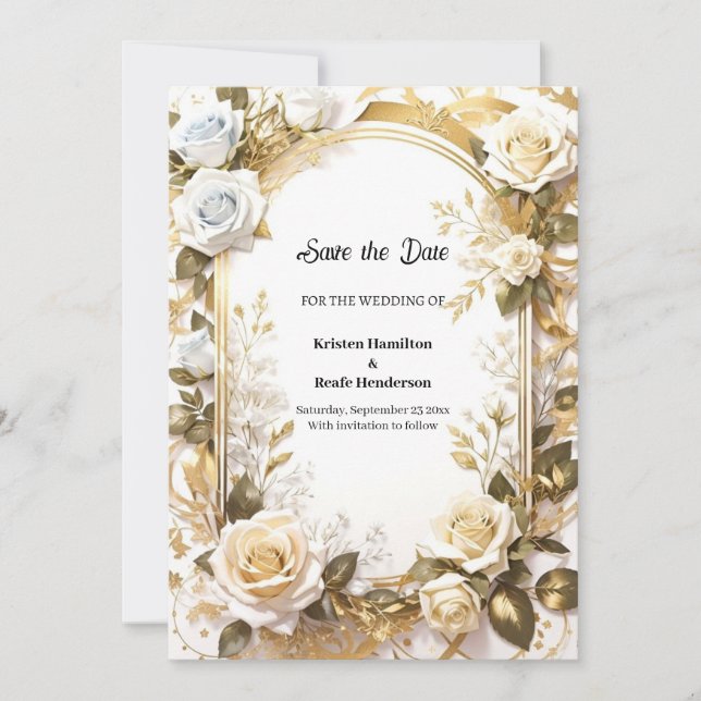 Simple Wedding Save The Date Card (Front)